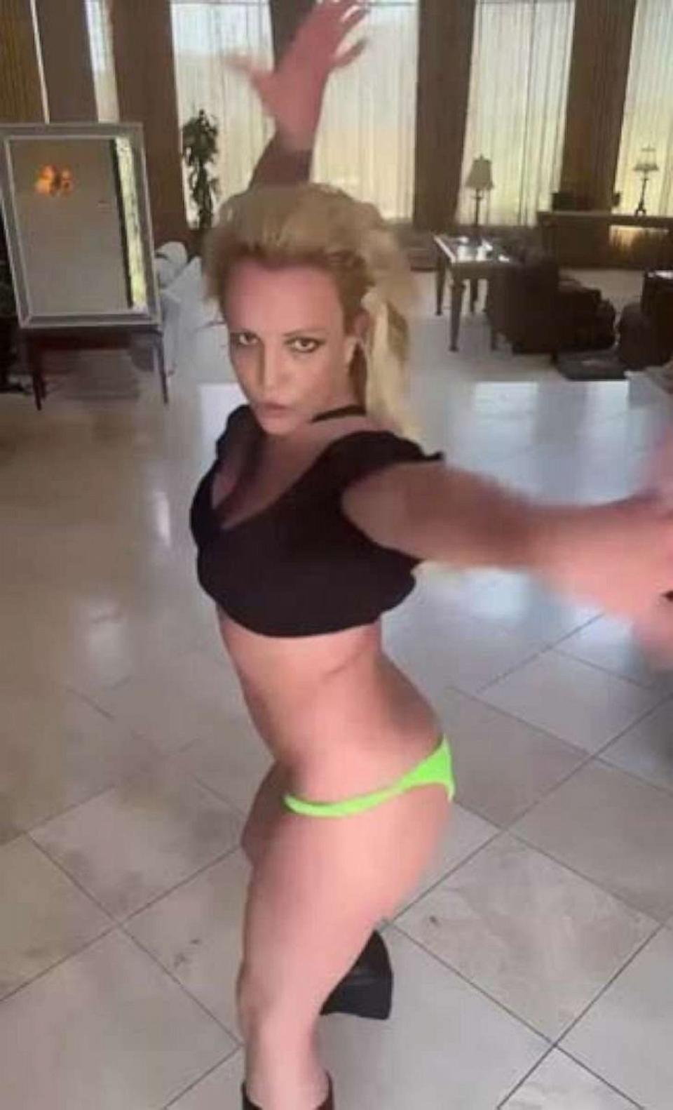 PHOTO: In this screen grab from a video posted to her Instagram account, Britney Spears dances. (Britney Spears/Instagram)