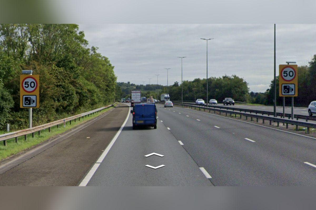 50mph speed limits along the M4 near Newport <i>(Image: AA Traffic Cameras)</i>