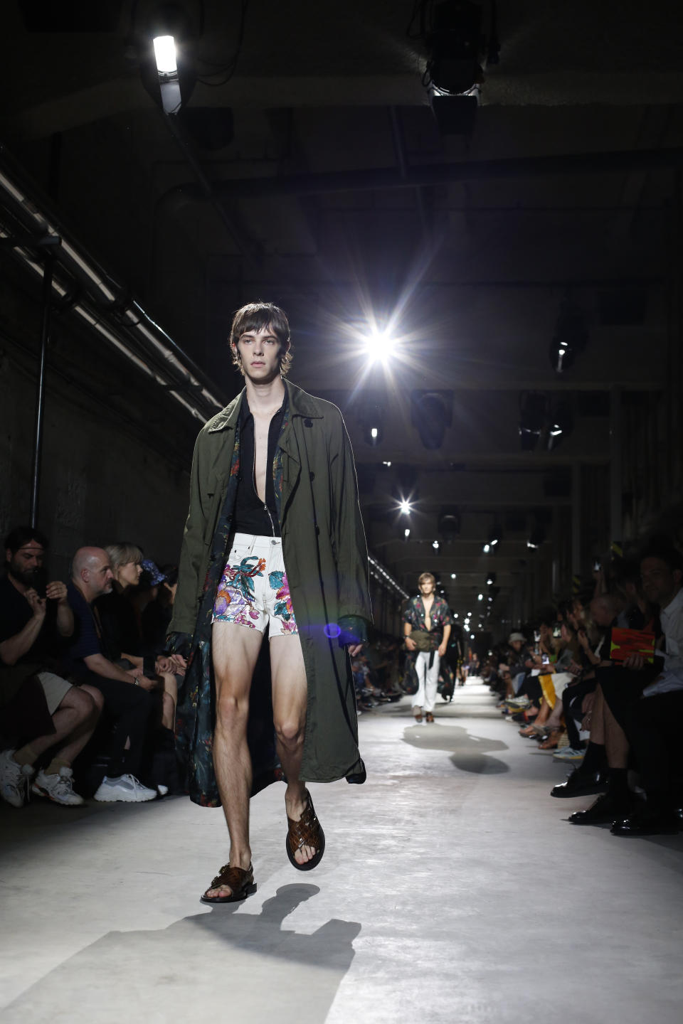 A model wears a creation for the Dries van Noten mens Spring-Summer 2020 fashion collection presented in Paris, Thursday, June 20 2019. (AP Photo/Thibault Camus)