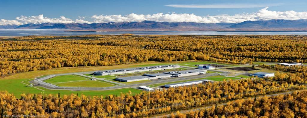 Goose Creek Correctional Center is seen in fall. (Photo courtesy of Alaska Department of Corrections)