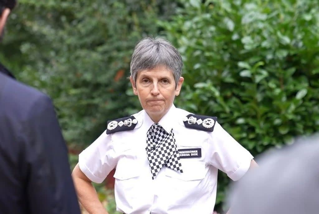 Jill Knight, 64, wrote to  Met Police Commissioner Cressida Dick (pictured)  (PA)