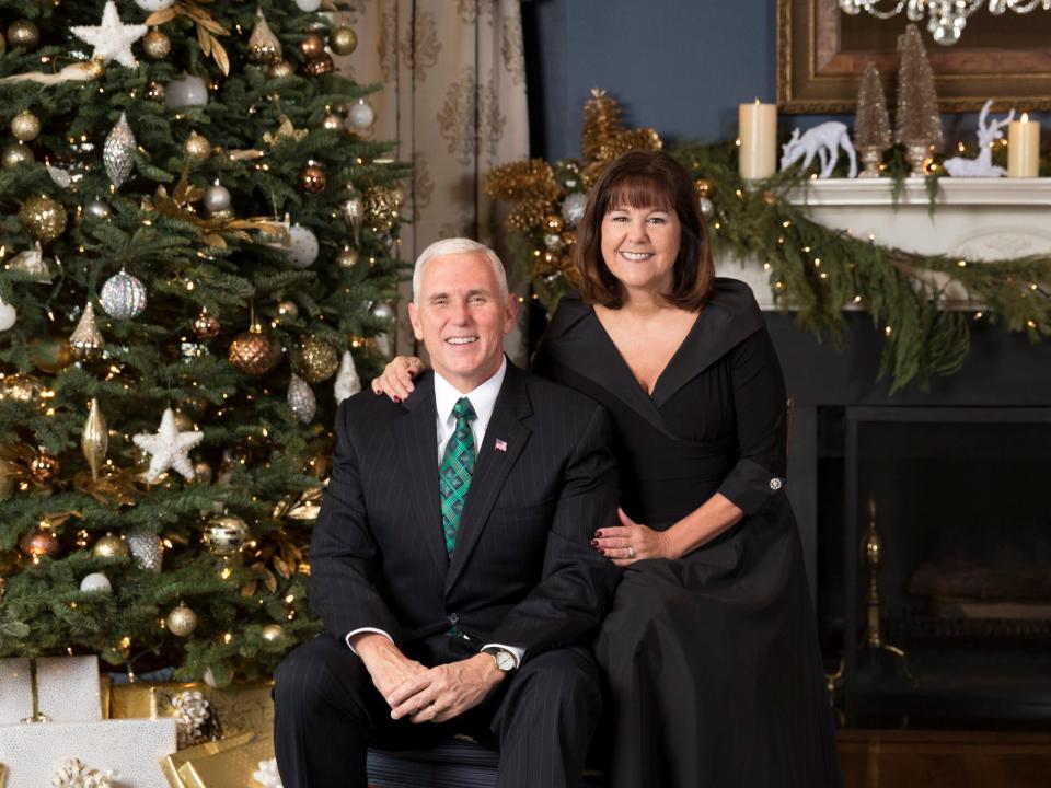 Mike Pence, Karen Pence Christmas 2017