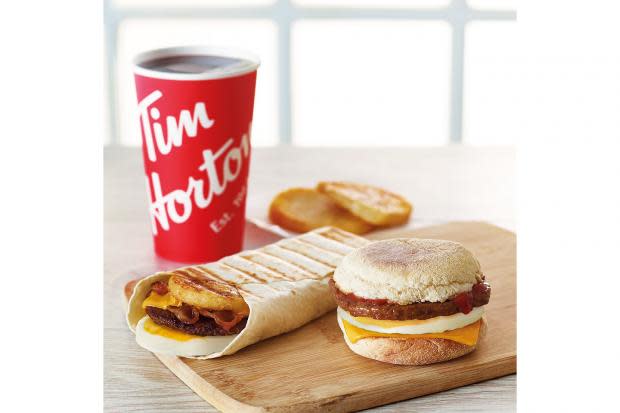 Tim Hortons - Good news: Breakfast Wraps & Bagels are here