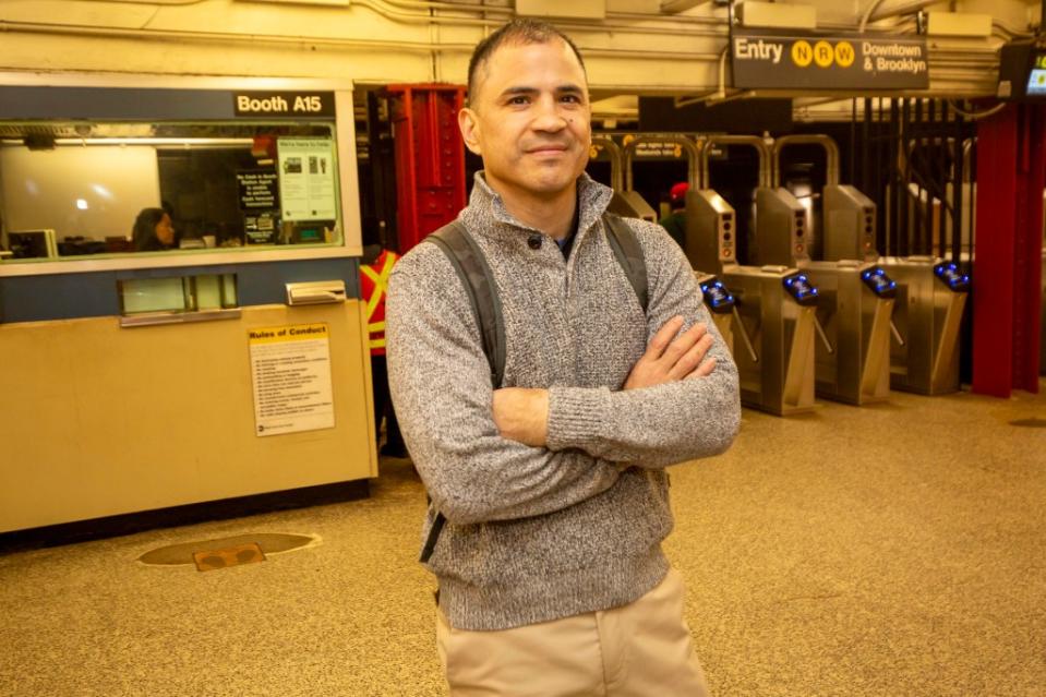 Jose Ceron stepped in to to stop a box-cutter wielding drunkard on the subway. William Miller