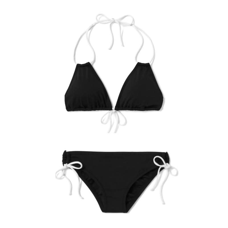 <a rel="nofollow noopener" href="http://www.gap.com/browse/product.do?cid=1044201&vid=1&pid=791047002" target="_blank" data-ylk="slk:Halter String Bikini Top, Gap, $40;elm:context_link;itc:0;sec:content-canvas" class="link ">Halter String Bikini Top, Gap, $40</a><a rel="nofollow noopener" href="http://www.gap.com/browse/product.do?cid=1044202&vid=1&pid=791048002" target="_blank" data-ylk="slk:String Bikini, $40;elm:context_link;itc:0;sec:content-canvas" class="link ">String Bikini, $40</a>