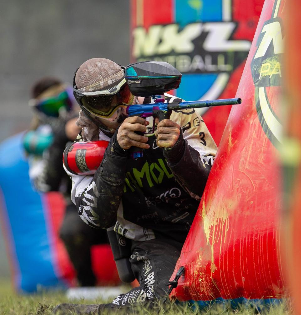 Speed is critical for paintball players like Jonah Jamroz. "It’s a game of angles, " he said. "The further up the field you get, the more angles you have."