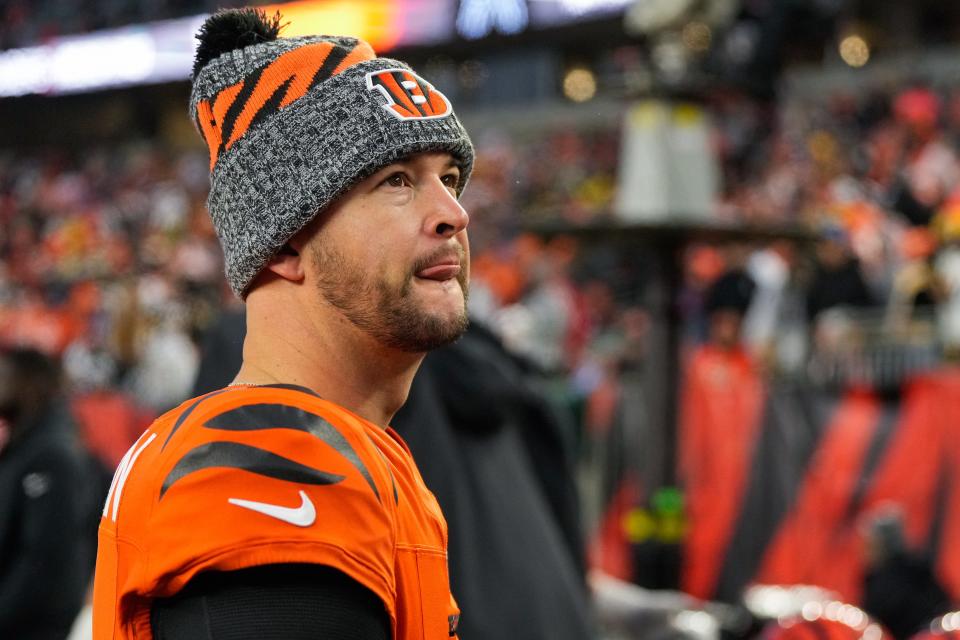 Cincinnati Bengals quarterback AJ McCarron played in his first NFL game in four years, completing a pass last week against the Indianapolis Colts.