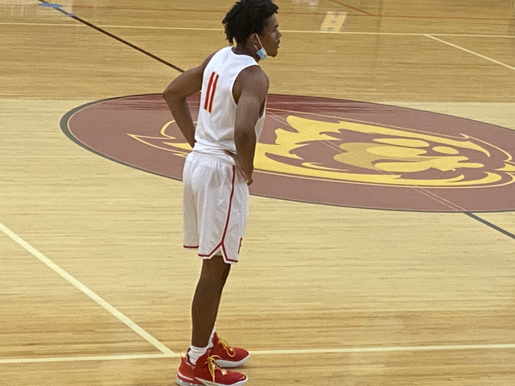 Fairfax's Barry Wilds stands on the court during a win over Cleveland on May 11, 2021.