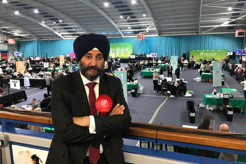 Gurinder Singh Josan at Tipton Sports Academy on Thursday. He becomes the latest Labour MP for Smethwick.