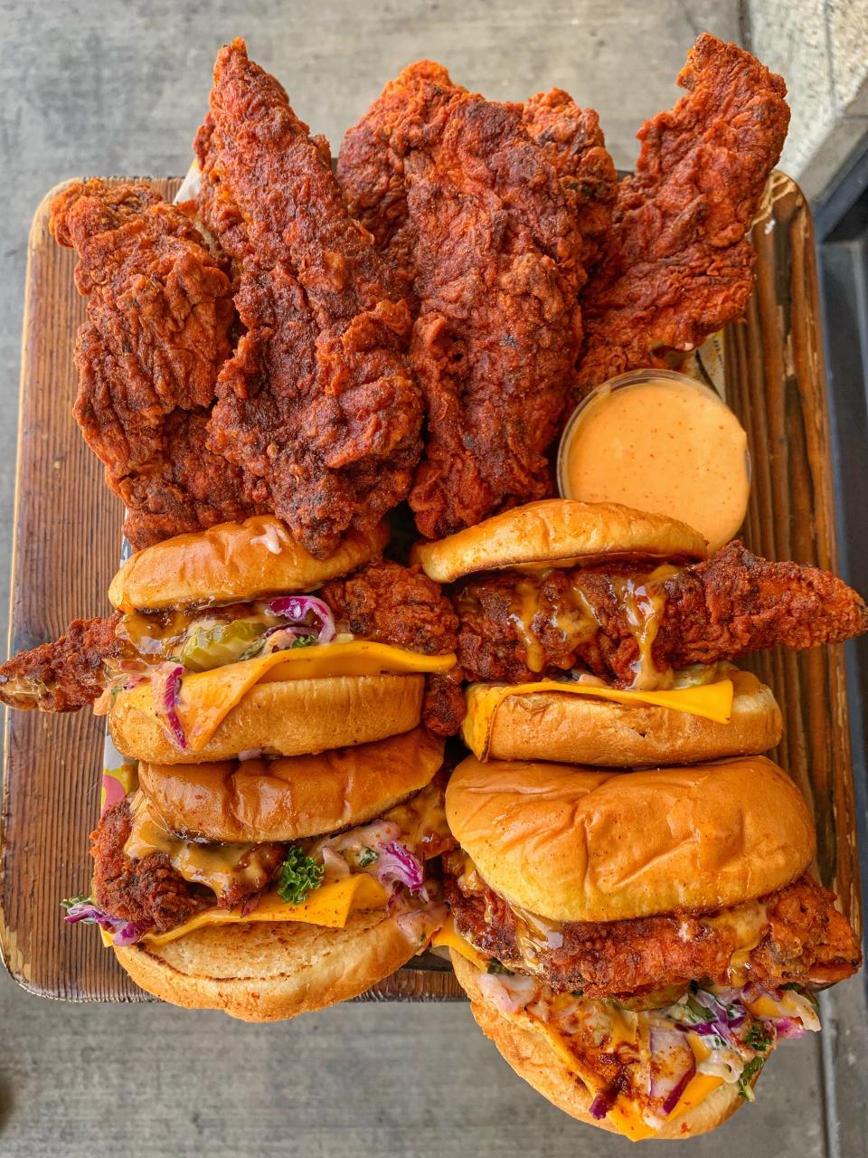 Dave's Hot Chicken is known for its chicken tenders and sliders of varying levels of spice.