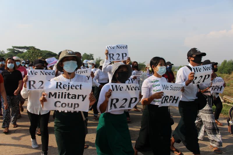 Protest against the military coup in Dawei