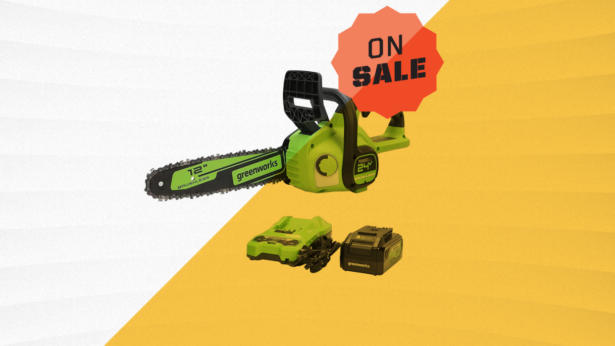 greenworks cordless electric mini chainsaw