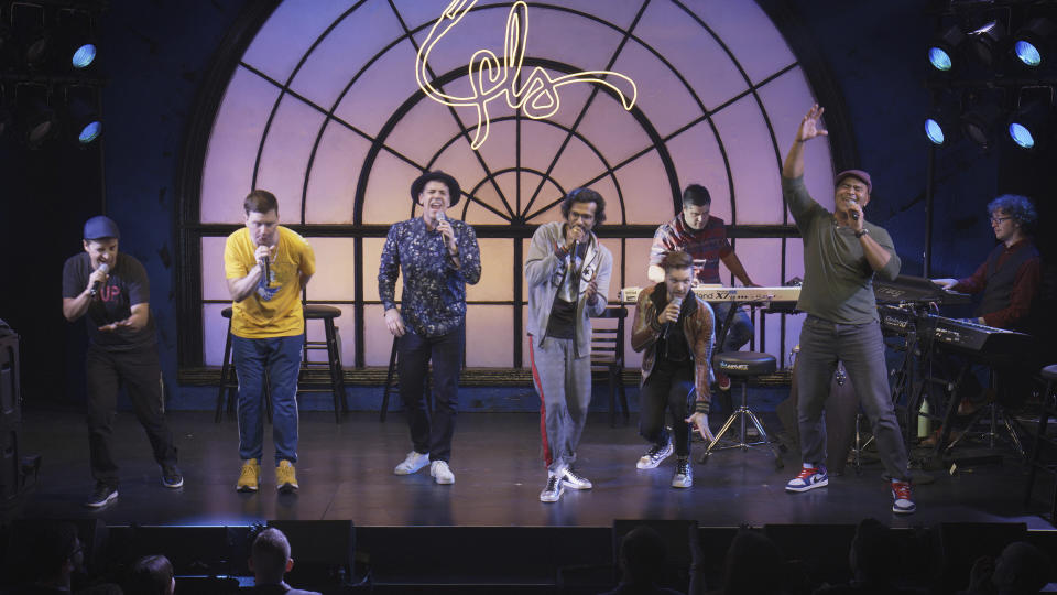 This image released by Hulu shows a scene from "We Are Freestyle Love Supreme." The American Theatre Wing and the Broadway League announced Tuesday that "We Are Freestyle Love Supreme" will receive a Special Tony Award, (Hulu via AP)