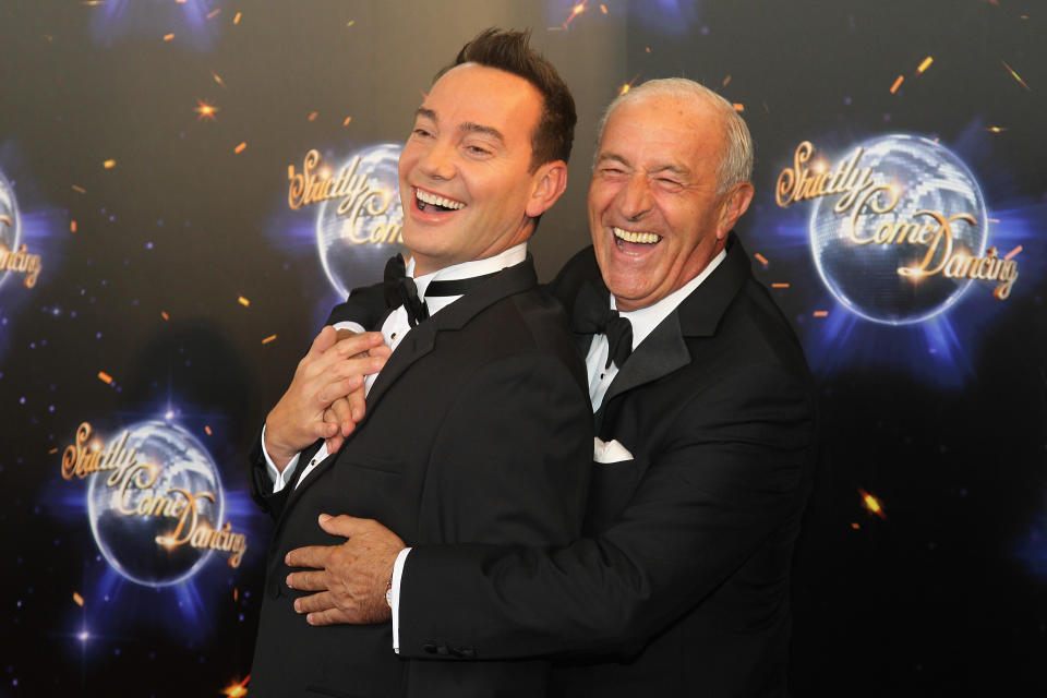 Judges Len Goodman (R) and Craig Revel Horwood arrive at the Strictly Come Dancing 2011 press launch at BBC Television Centre on September 7, 2011 in London, England.  (Photo by Chris Jackson/Getty Images)