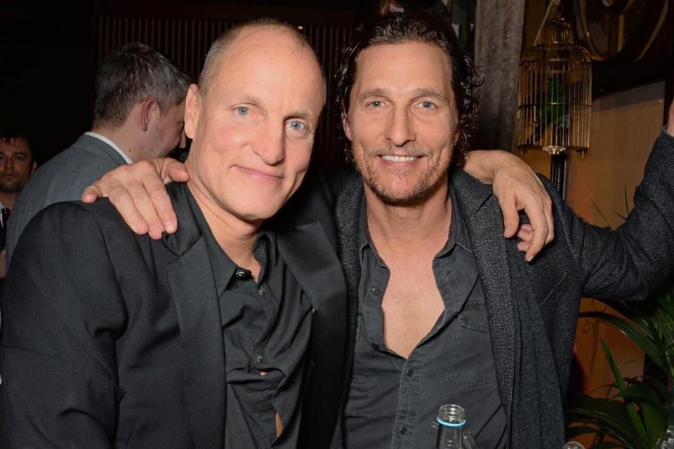 Woody Harrelson and Matthew McConaughey attend the launch party of new bar The Parrot