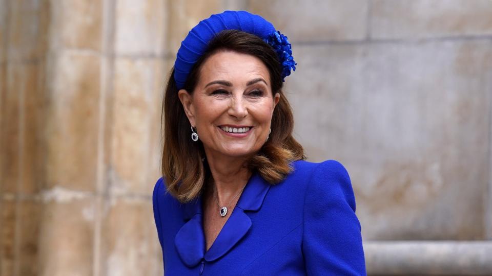Carole Middleton, Catherine, Princess of Wales's mother arrives at the Coronation of King Charles III