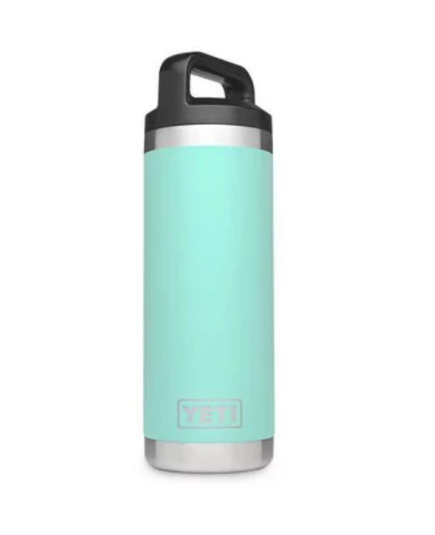 This bottle is made to keep hot liquids hot and cold liquids cold for as long as your adventure (or workday) lasts. The durable color coating is also supposed to guard against fading or peeling, and the product comes in an array of unique colors. &lt;br&gt;&lt;br&gt;<strong>﻿<a href="https://www.yeti.com/en_US/drinkware/rambler-18-oz-bottle/21071060004.html" target="_blank" rel="noopener noreferrer">Get the Yeti 18 oz. Water Bottle for $30</a>.</strong>﻿&lt;/br&gt;&lt;/br&gt;