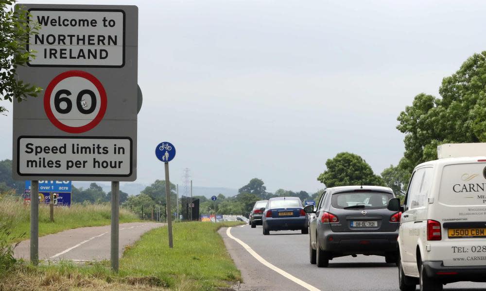 The border crossing from Donegal, Ireland, into Northern Ireland. 