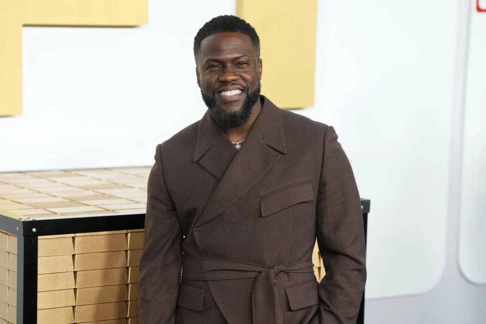 Kevin Hart attends a premiere on Jan. 8, 2024, in New York. (Photo by Charles Sykes/Invision/AP, File)