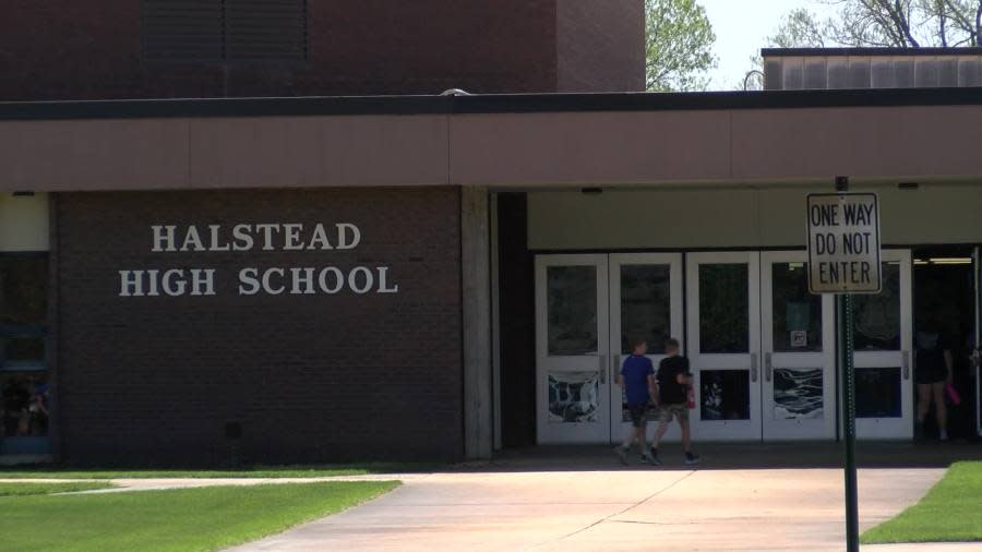 Halstead High School, April 2024 (KSN News Photo)