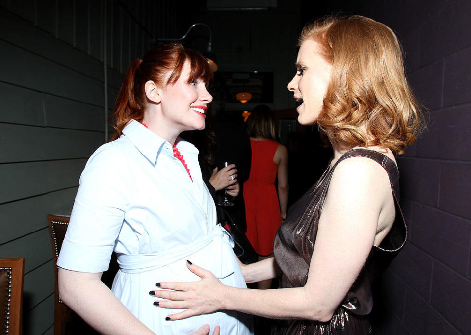 Bryce Dallas Howard (L) and Jessica Chastain attend Kate Spade New York and Bryce Dallas Howard's Celebration of Women in Film