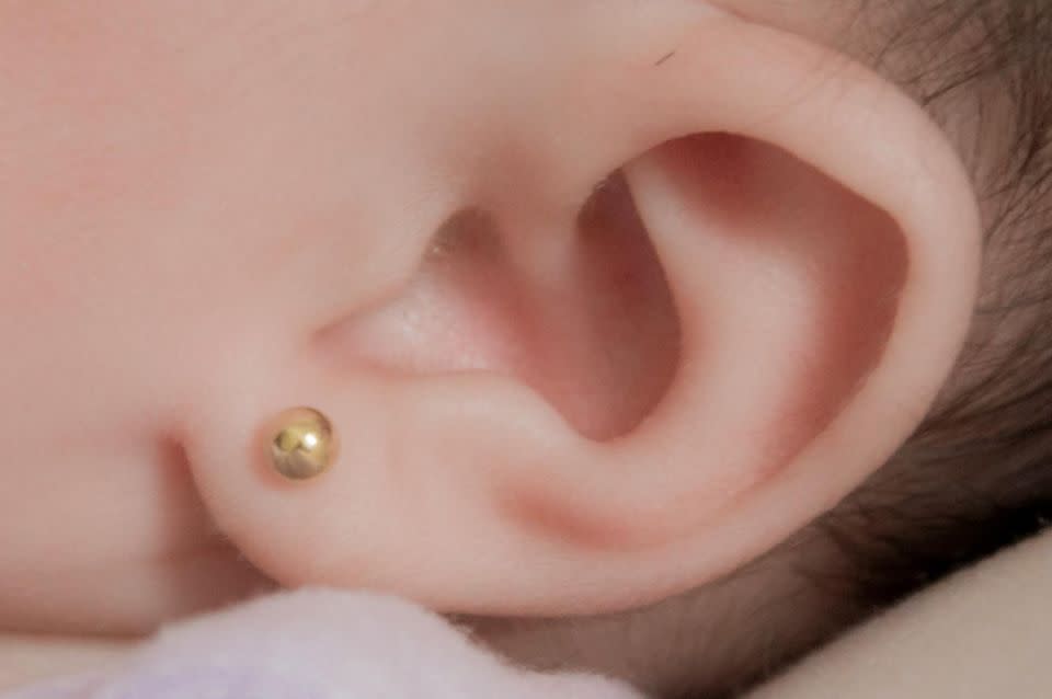 After taking all the advice onboard, the mum decided not to pierce her baby's ears. Photo: Getty Images