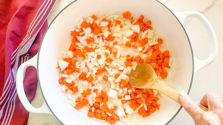 vegetables in pot