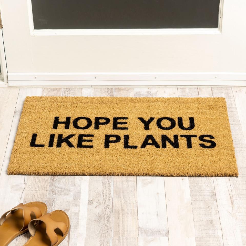 <p><a href="https://go.redirectingat.com?id=74968X1596630&url=https%3A%2F%2Fwww.westelm.com%2Fproducts%2Flcl-nickel-designs-hand-paint-doormat-hope-you-like-plants-d8239&sref=https%3A%2F%2Fwww.housebeautiful.com%2Flifestyle%2Fgardening%2Fg29405341%2Fbest-plant-gift-ideas%2F" rel="nofollow noopener" target="_blank" data-ylk="slk:Shop Now;elm:context_link;itc:0;sec:content-canvas" class="link ">Shop Now</a></p><p>Hand-Painted Doormat</p><p>$47.00</p><p>westelm.com</p>