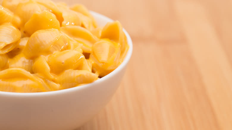 Close-up of macaroni shells