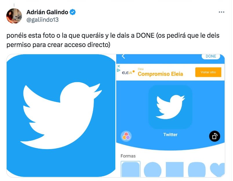 cambiar ícono Twitter