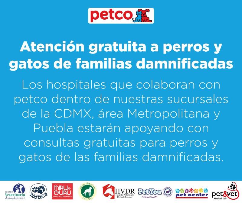 Atención gratuita para mascotas lastimadas por el sismo en México