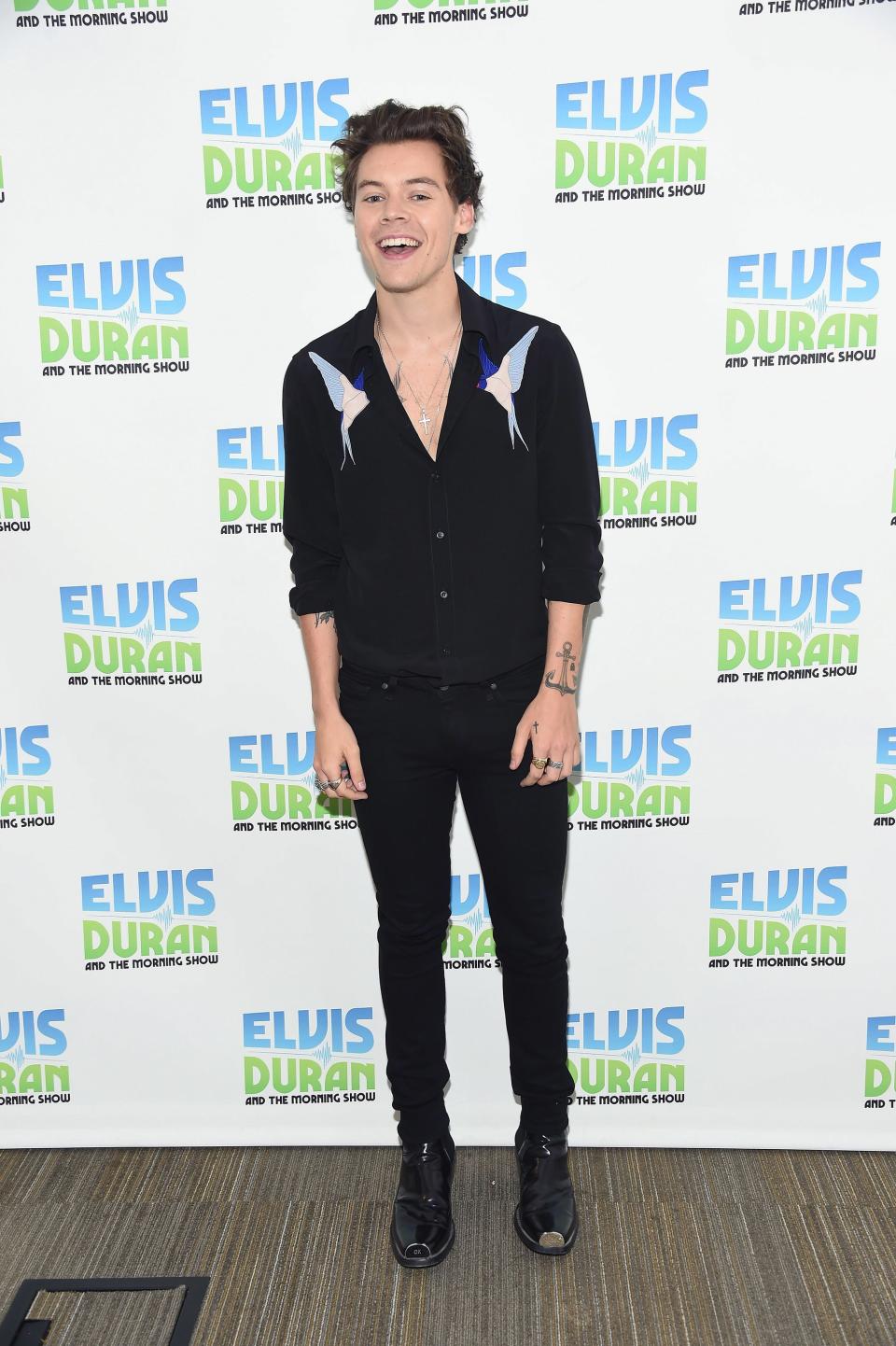 Printed suits? Check. Ruffled blouses? Double check. Harry Styles rules the red carpet in these campiest looks.