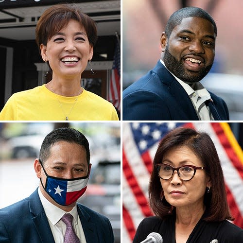 Top from left: Rep.-elect Young Kim, Rep.-elect Byron Donalds
Bottom from left: Rep.-elect Tony Gonzales, Rep.-elect Michelle Steel