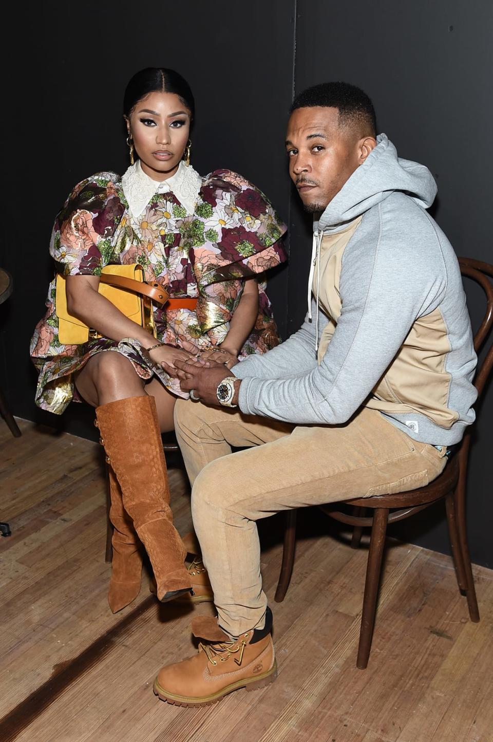 <div class="inline-image__caption"><p>Nicki Minaj and Kenneth Petty attend the Marc Jacobs Fall 2020 runway show in New York.</p></div> <div class="inline-image__credit">Jamie McCarthy</div>