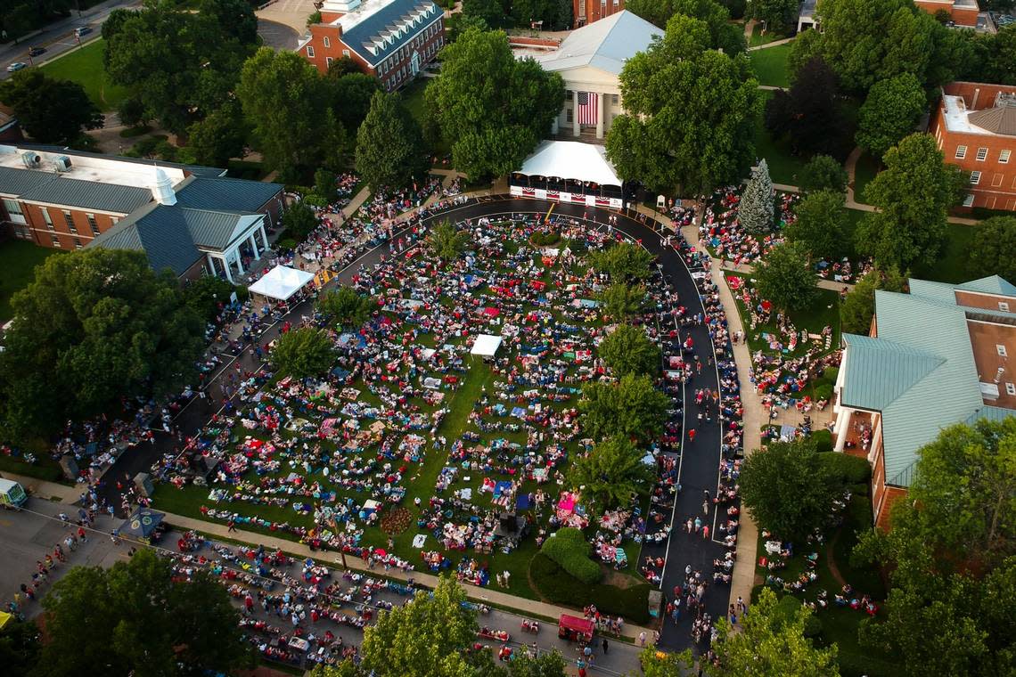 Thousands of people attended the annual Patriotic Music Concert Tuesday on Morrison Lawn at Transylvania University in Lexington.