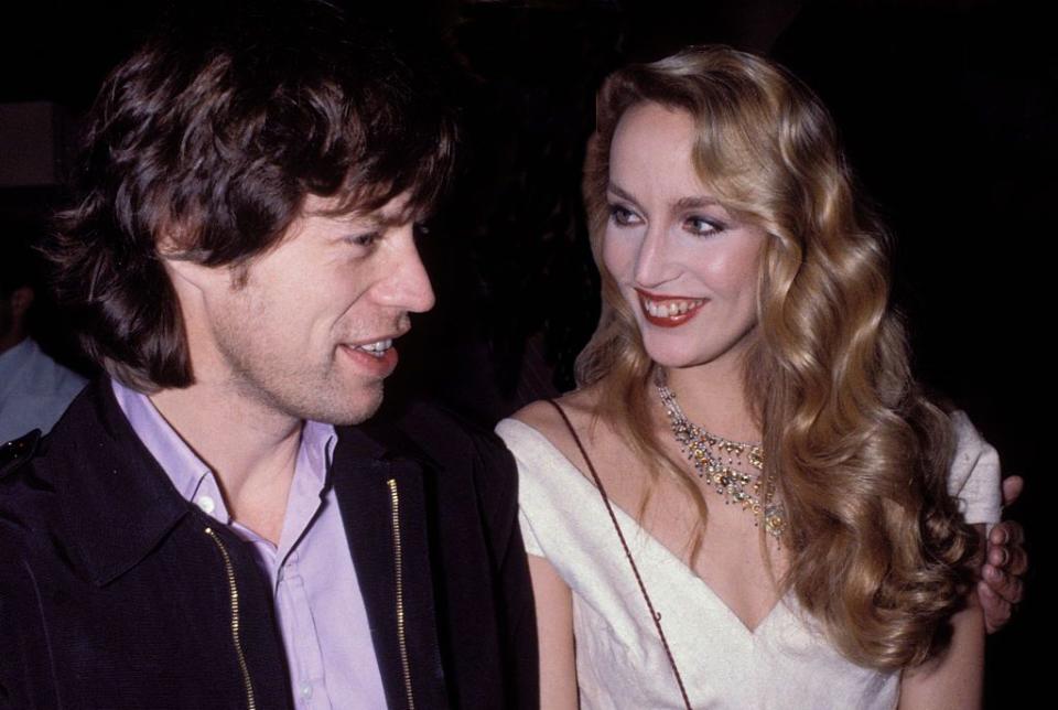 1977: Jerry Hall and Mick Jagger