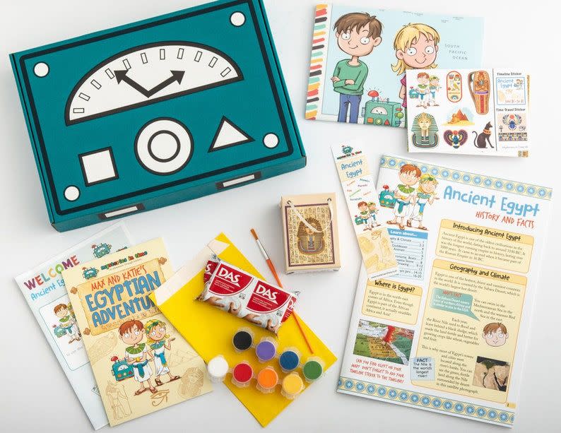 History-Inspired Time-Travelling Activity Box for Kids