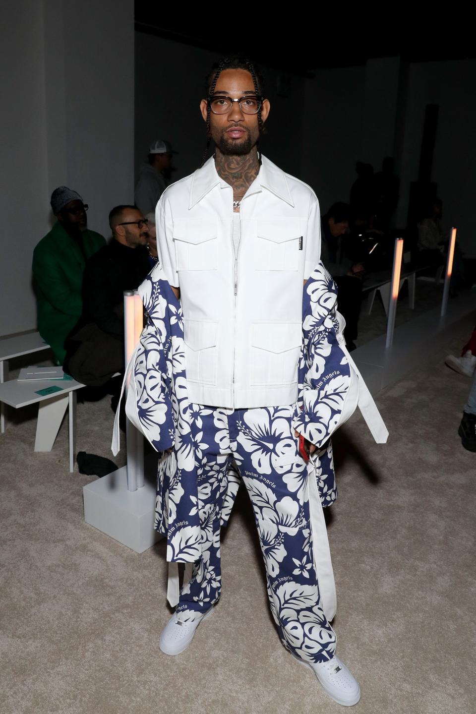 PnB Rock attends Palm Angels: The Shows during New York Fashion Week on February 09, 2020 in New York City.