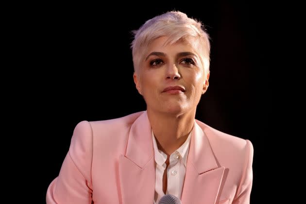Selma Blair talks about her multiple sclerosis documentary in November 2021. (Photo: Rich Polk via Getty Images)
