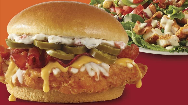 Wendy's chicken popper sandwich