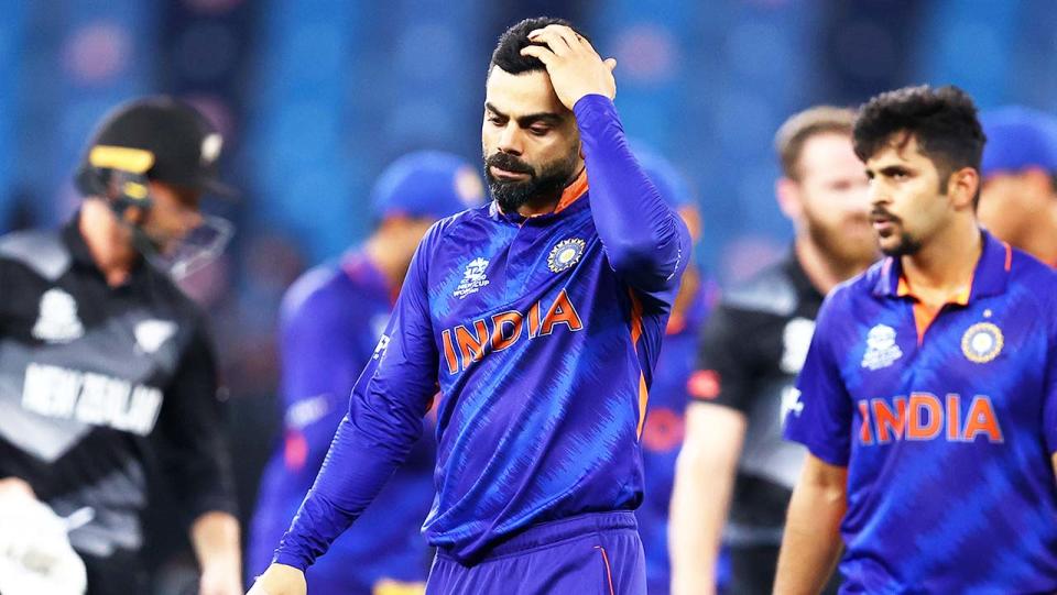 Virat Kohli (pictured) after India's loss to New Zealand at the T20 World Cup.