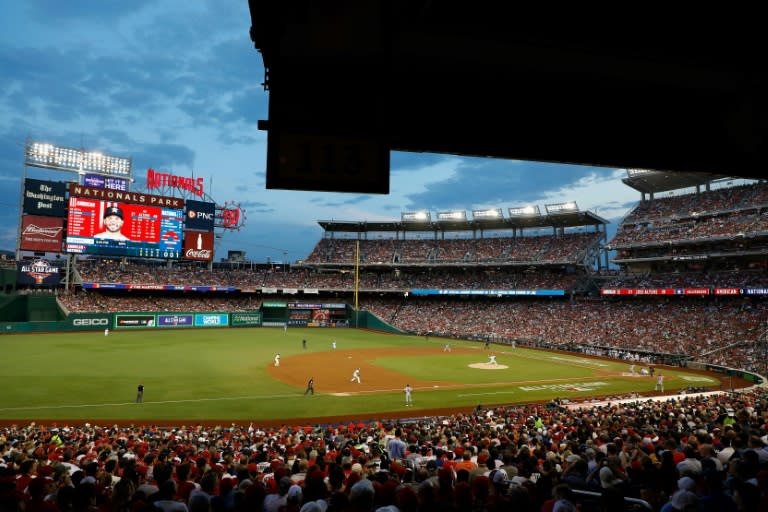 A general view of Nationals Park stadium in Washington, DC, during the 89th MLB All-Star Game, on July 17, 2018