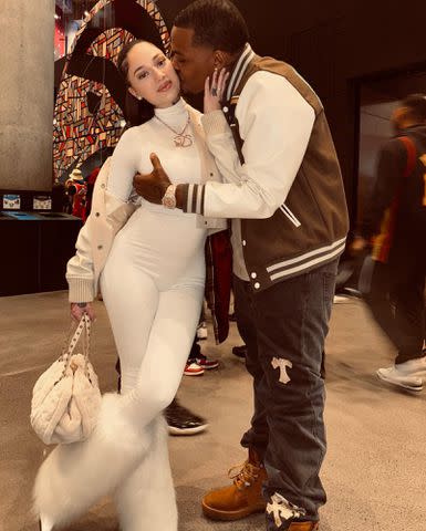 <p>Le Vaughn Instagram</p> Bhad Bhabie with her boyfriend, Le Vaughn.