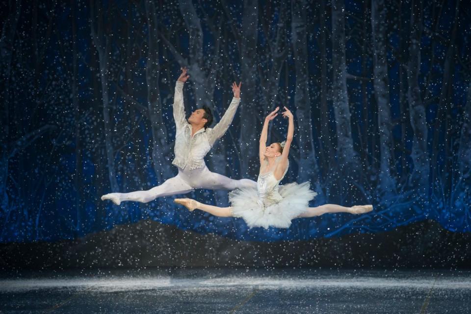 John Lam and Anaïs Chalendard in a scene from Boston Ballet's presentation of Mikko Nissinen's "The Nutcracker."