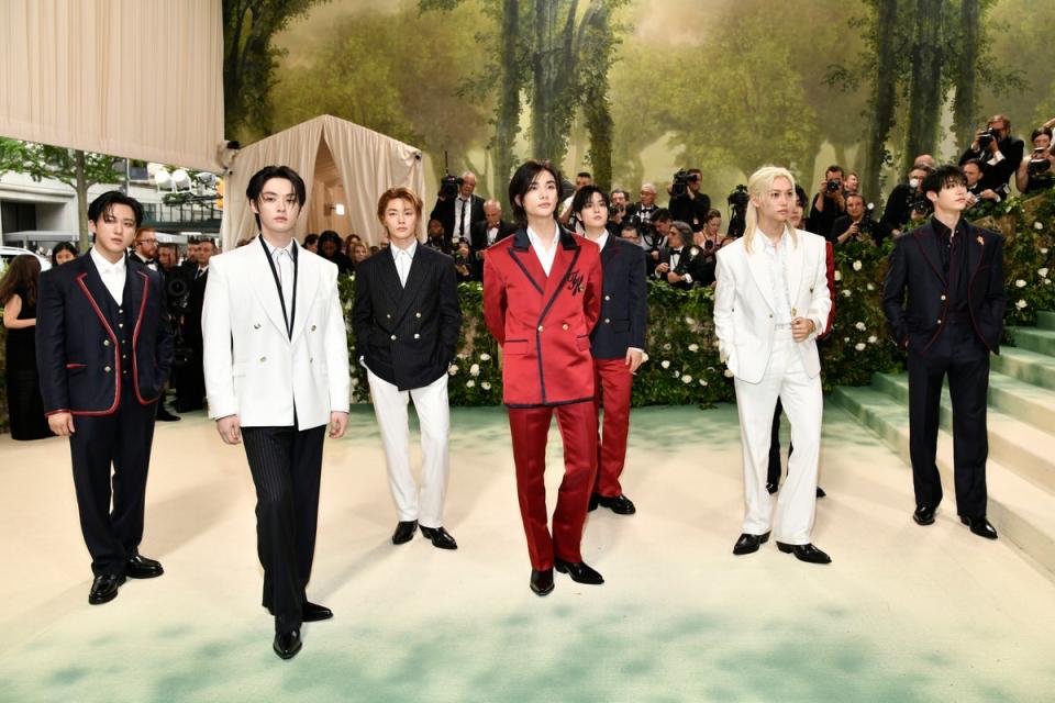 Stray Kids at the Met Gala (AP)