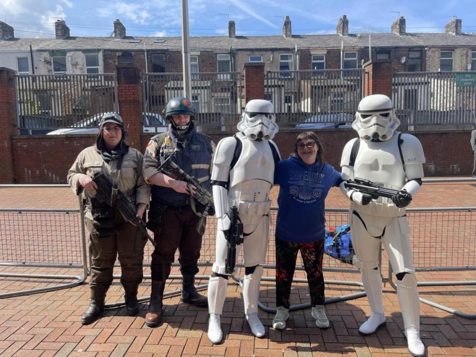 Lancashire Telegraph: Lyndsay Livesey with some Stormtroopers