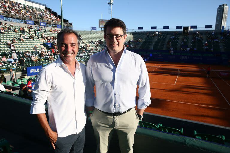 El uruguayo Martín Hughes y el belga Kristoff Puelinckx, ejecutivo y fundador de Tennium, la empresa propietaria del ATP de Buenos Aires.