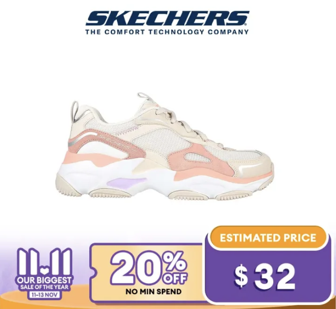 Skechers Online Exclusive Women Sport Lander S Petal Pusher Shoes - 149895-NTPK. PHOTO: Lazada