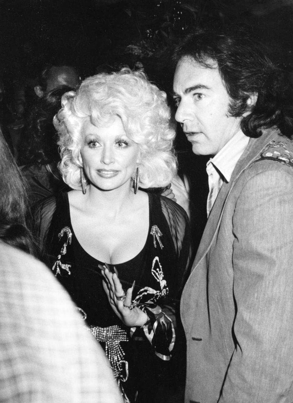 Dolly Parton and Neil Diamond (Photo by Ron Galella/WireImage)