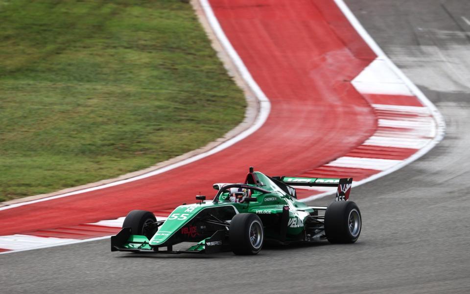 Jamie Chadwick of Great Britain and Veloce Racing (55) drives during W Series race two at Circuit of The Americas on October 24, 2021 in Austin, Texas. - Chris Graythen/Getty Images